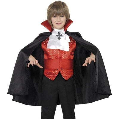 Dracula Boy Costume Kids Black Red_1 sm-35830S