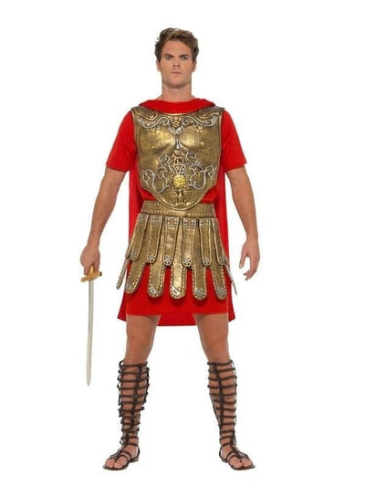 Economy Roman Gladiator Costume Adult Gold Red_1 sm-40377L