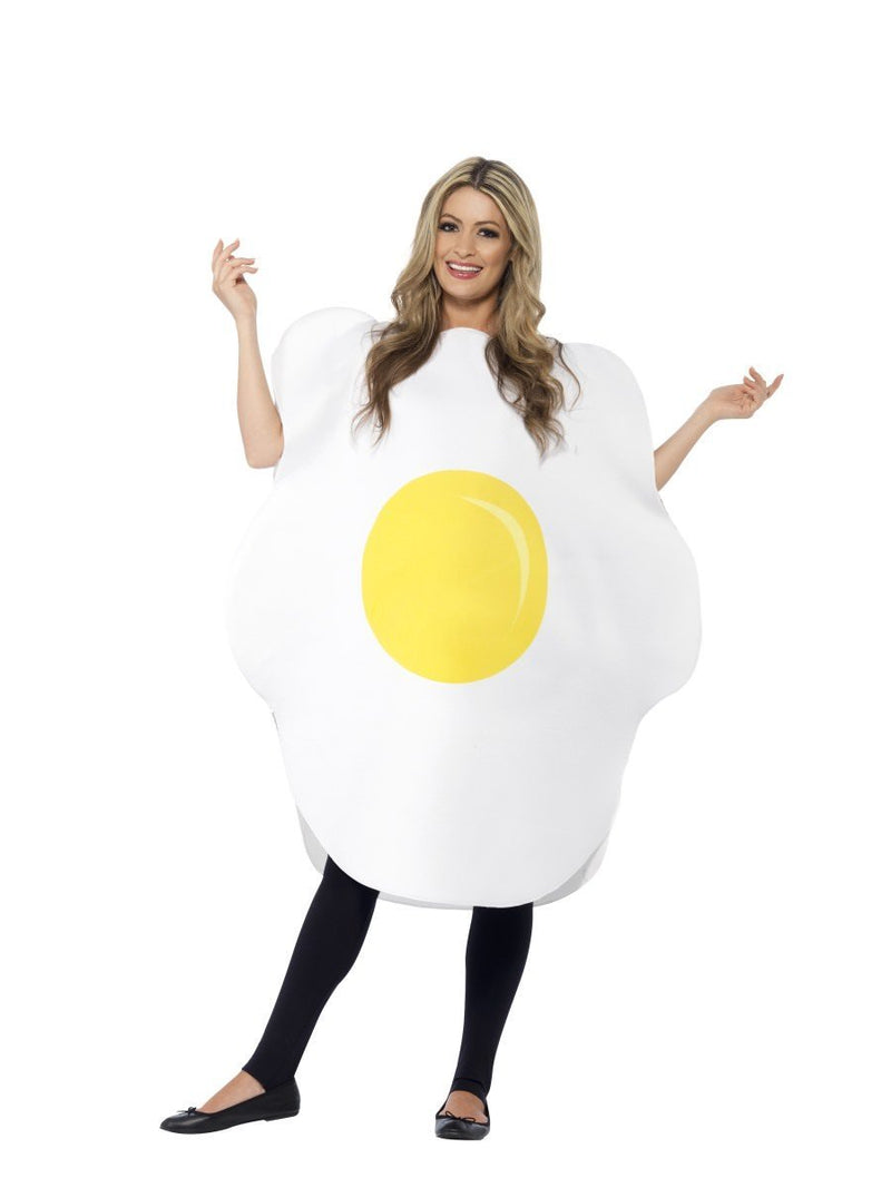 Egg Costume Adult White Yellow Tabard One Size