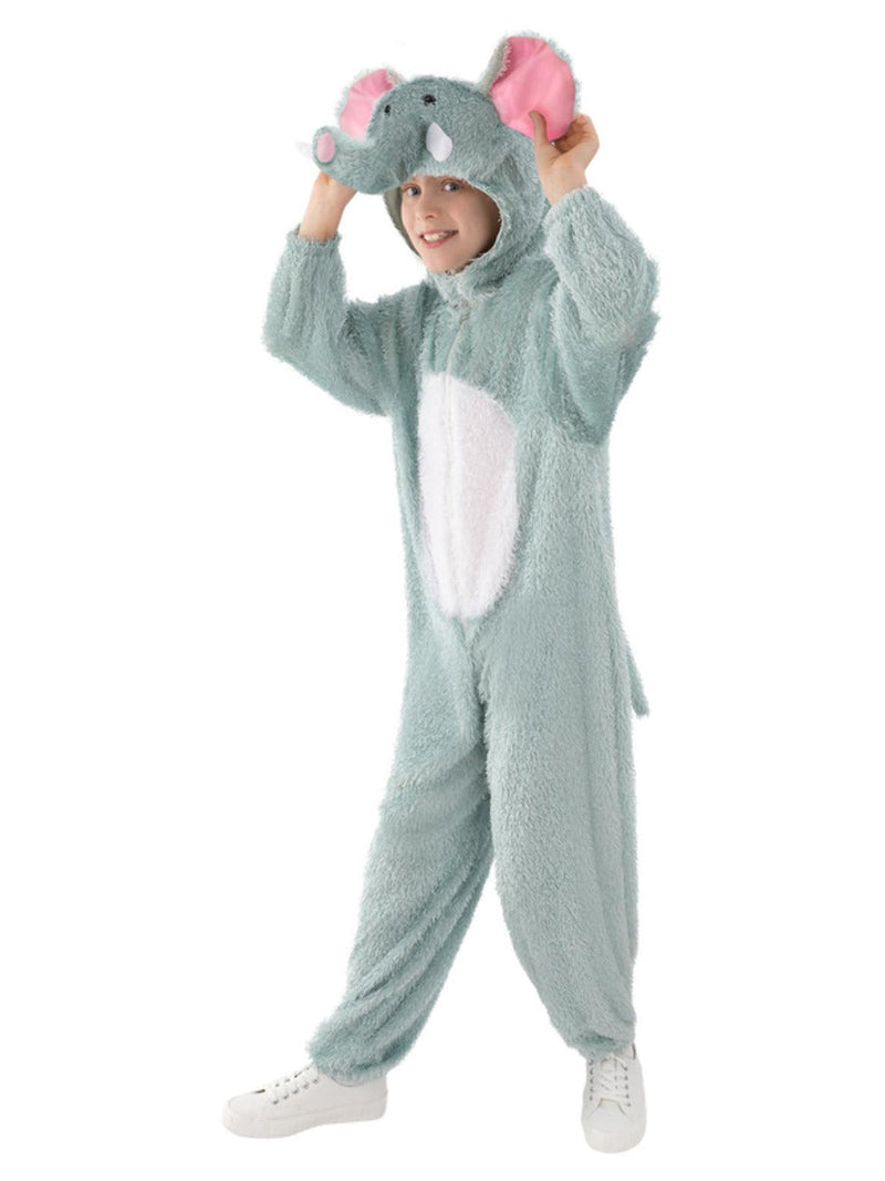 Elephant Costume Kids Grey Jumpsuit with Hood