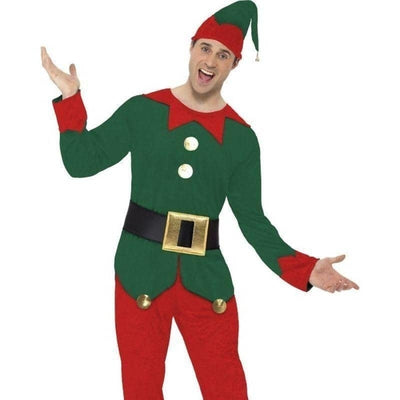 Elf Costume Adult Green Red_1 sm-31993XL