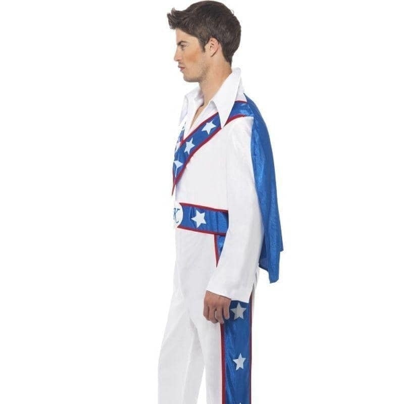 Evel Knievel Daredevil Costume Adult White Blue 5 MAD Fancy Dress