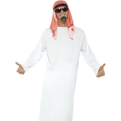 Fake Sheikh Costume Adult White Red 1 sm-24805L MAD Fancy Dress