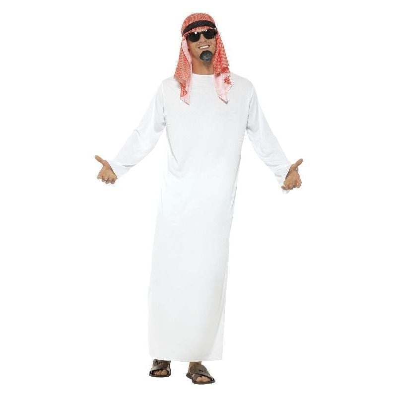 Fake Sheikh Costume Adult White Red 2 sm-24805M MAD Fancy Dress