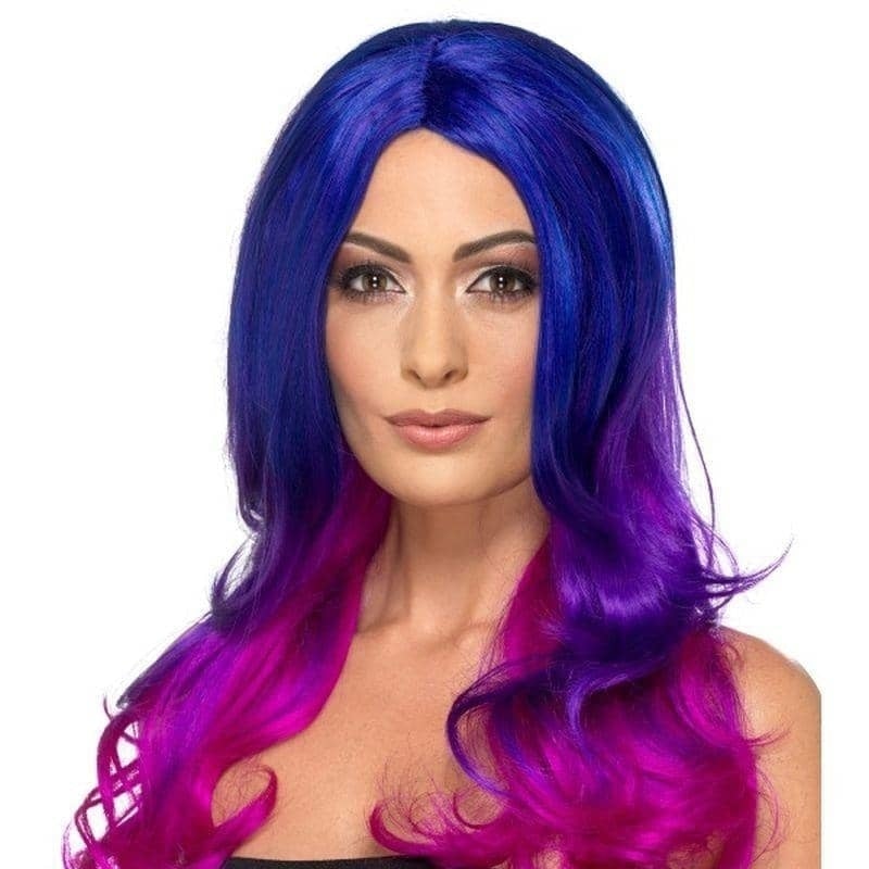 Fashion Ombre Wig Wavy Long Adult Blue_1 sm-48906