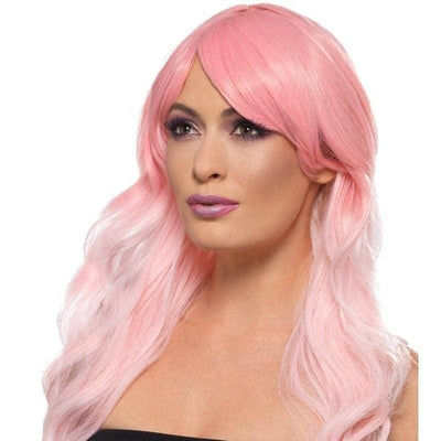 Fashion Ombre Wig Wavy Long Adult Pink_1 sm-48891
