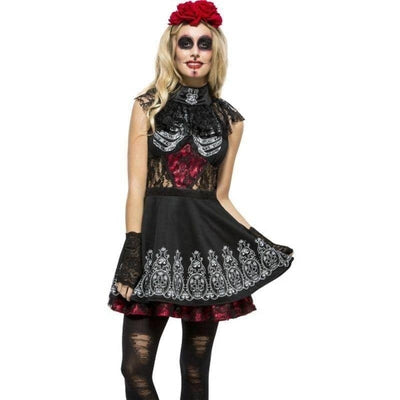 Fever Day Of The Dead Costume Adult Black_1 sm-44541M