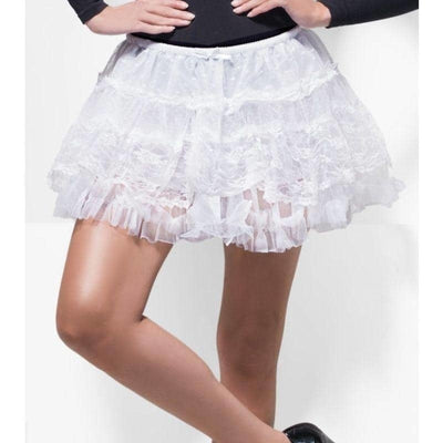 Fever Deluxe Lace Petticoat Adult White_1 sm-30306