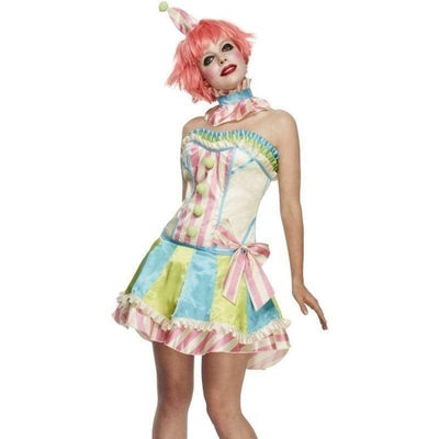 Fever Deluxe Vintage Clown Costume Adult White Blue Green_1 sm-45367L