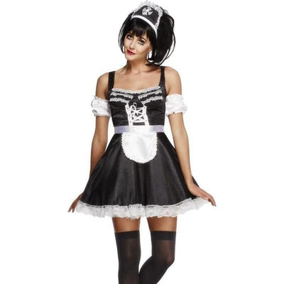 Fever Flirty French Maid Costume Adult Black White_1 sm-31212M