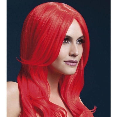 Fever Khloe Wig Adult Neon Red_1 sm-42547