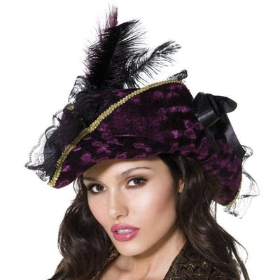 Fever Marauding Pirate Hat Adult Purple_1 sm-33623