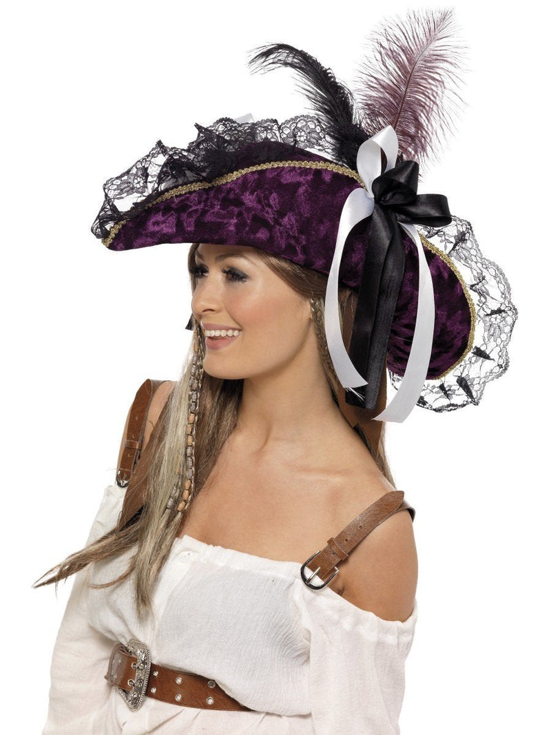 Marauding Pirate Hat Fever Adult Purple