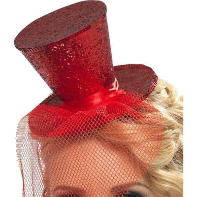 Fever Mini Top Hat On Headband Adult Red_1 sm-21298