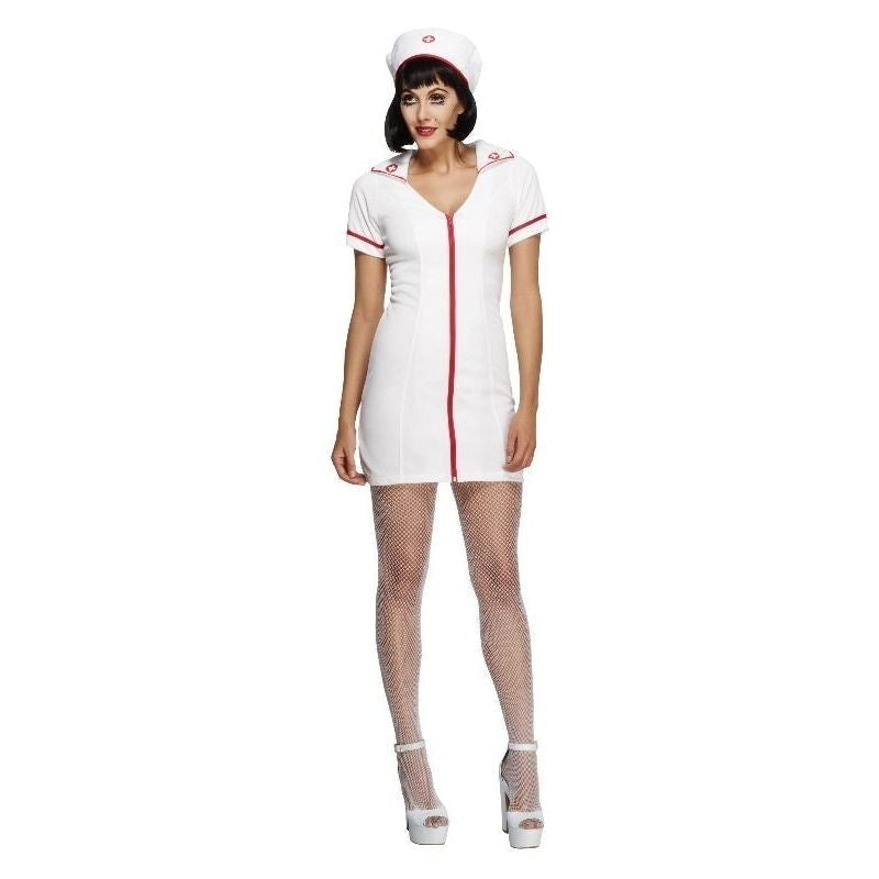 Fever No Nonsense Nurse Costume Adult White Red_3 sm-22016S
