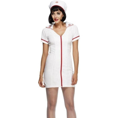 Fever No Nonsense Nurse Costume Adult White Red_1 sm-22016L
