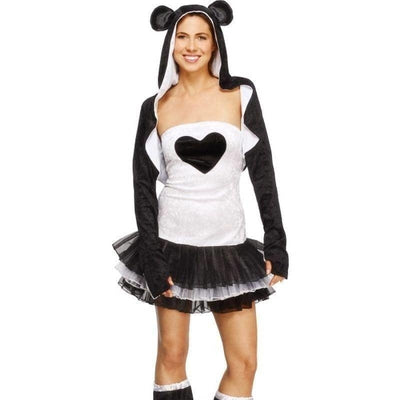 Fever Panda Costume Tutu Dress Adult White Black_1 sm-22797M