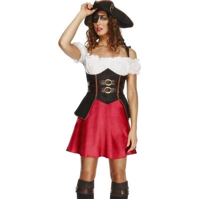 Fever Pirate Wench Costume Adult Black Red_1 sm-43482M