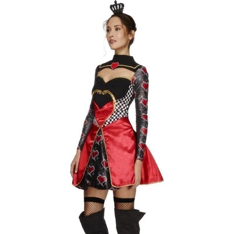 Fever Queen Of Hearts Costume Adult Black Red_3 sm-43479S