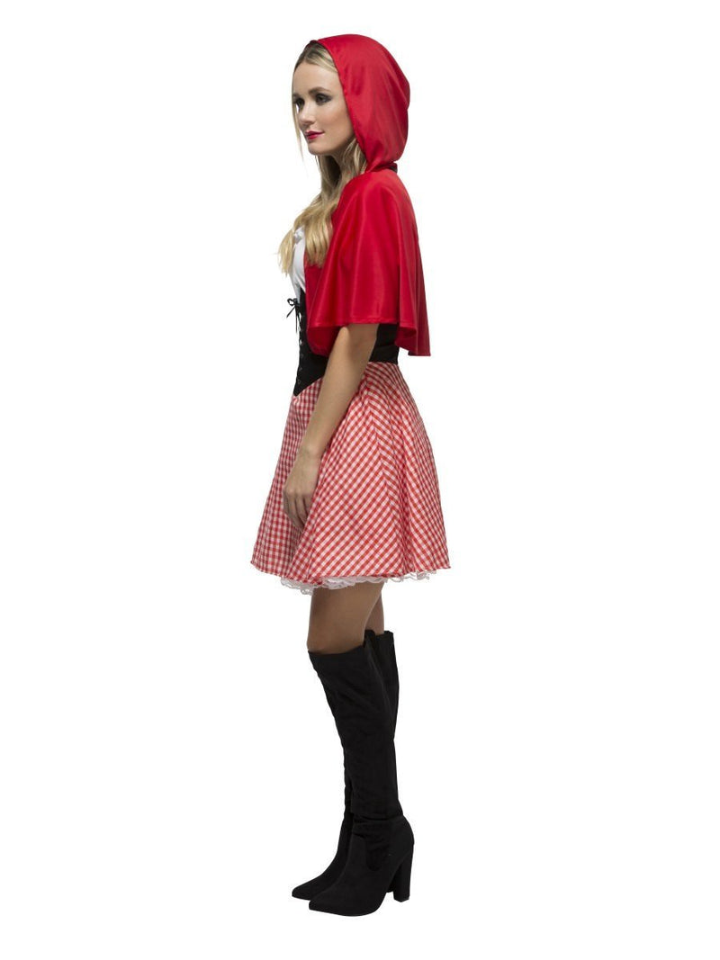 Red Riding Hood Costume Adult White Red Dress and Cape