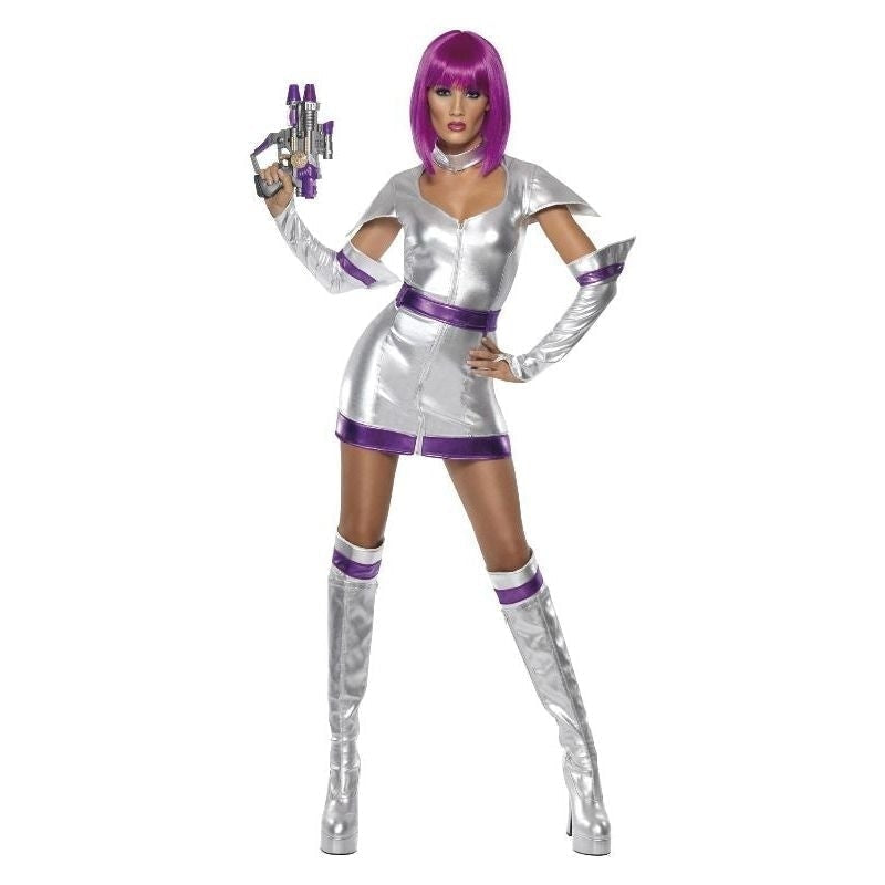Fever Space Cadet Costume Adult Silver Purple_3 