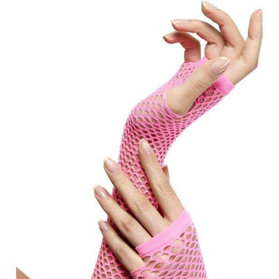 Fishnet Gloves Adult Pink_1 sm-34876