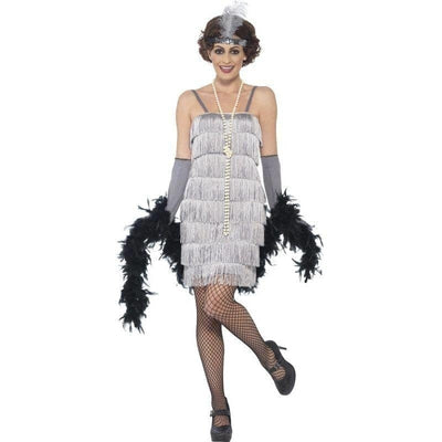Flapper Costume Adult Silver_1 sm-44671L