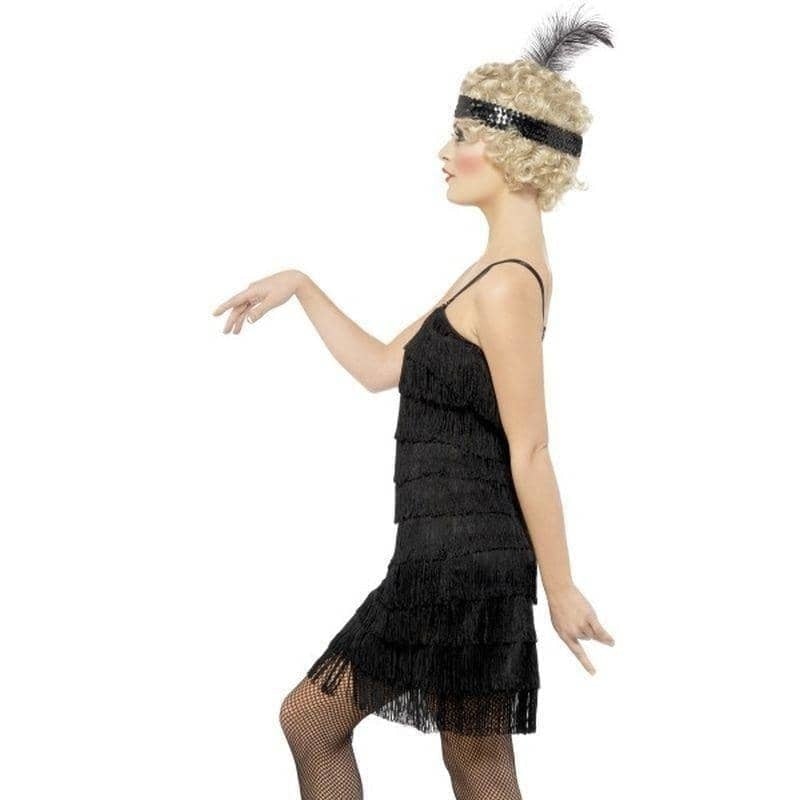 Fringe Flapper Costume Adult Black_2 sm-33451L