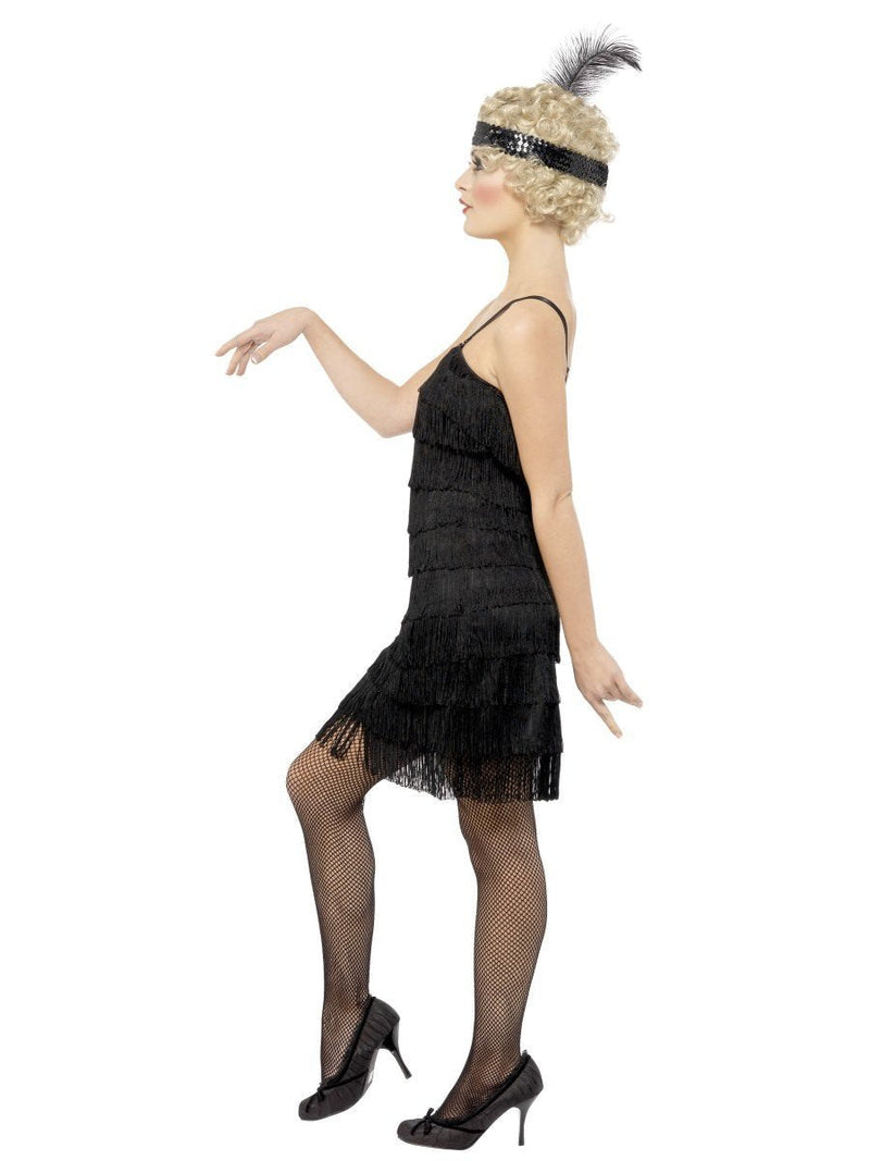 Fringe Flapper Costume Adult Black