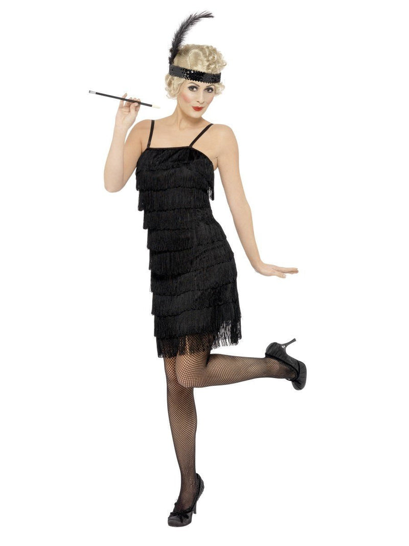 Fringe Flapper Costume Adult Black