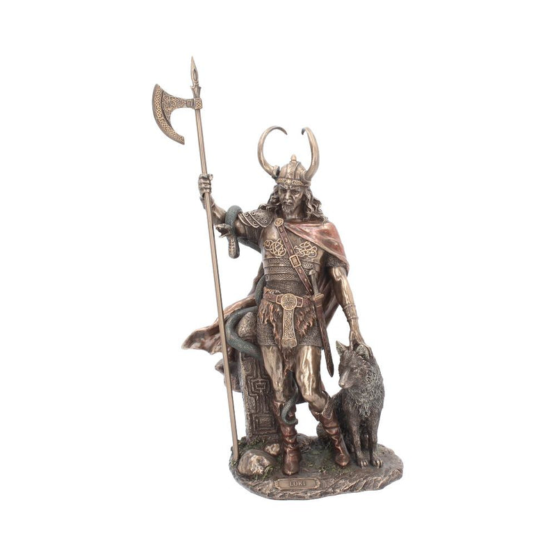 Bronzed LokiNorse Trickster God Figurine 35cm