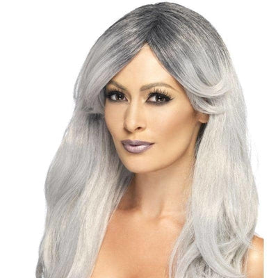 Ghostly Glamour Wig Adult Grey_1 sm-44256