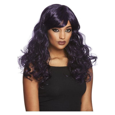 Gothic Seductress Curly Wig Black & Purple_1 sm-20572
