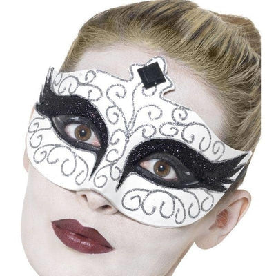 Gothic Swan Eyemask Adult White_1 sm-27318