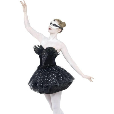 Gothic Swan Masquerade Costume Adult Black_1 sm-27313M