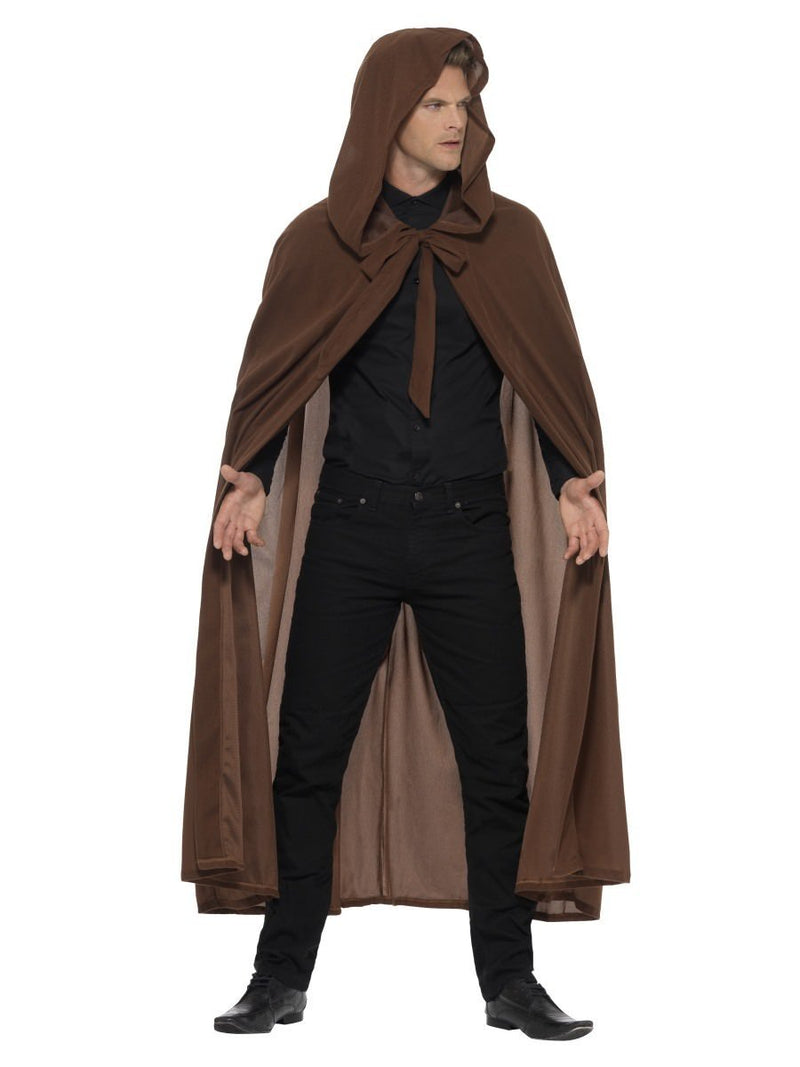 Gravekeeper Hooded Cloak Adult Brown