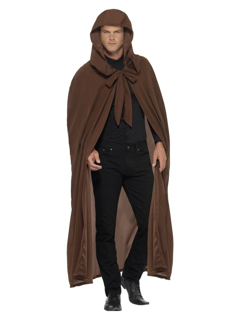 Gravekeeper Hooded Cloak Adult Brown