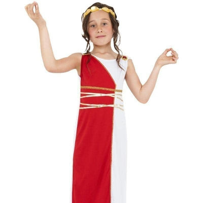 Grecian Girl Costume Kids Red White_1 sm-38775L