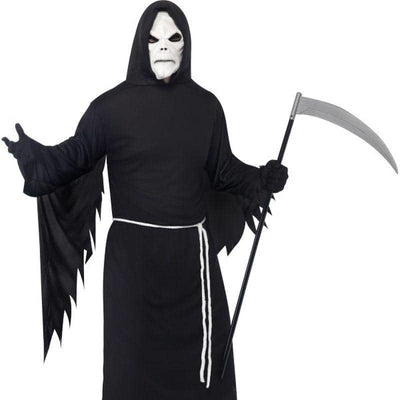 Grim Reaper Costume Adult Black White_1 sm-21764L