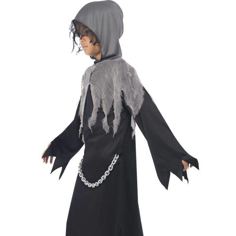Grim Reaper Costume Kids Black Grey_2 sm-35987L