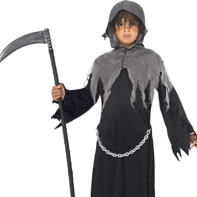 Grim Reaper Costume Kids Black Grey_1 sm-35987T