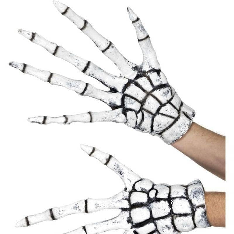 Grim Reaper Skeleton Gloves Adult White_1 sm-48181