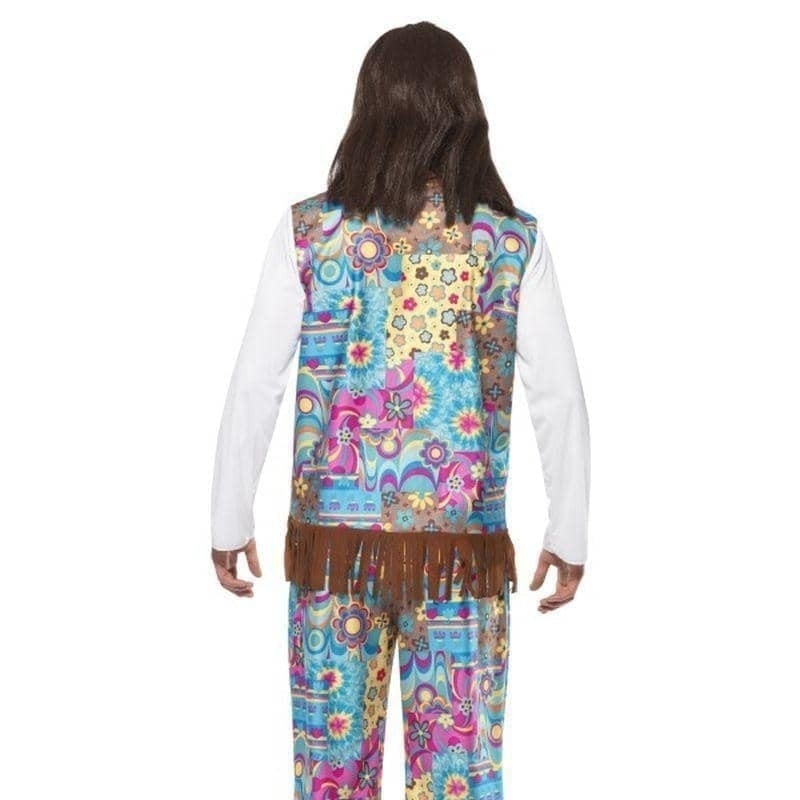 Groovy Hippie Costume Adult Blue Floral_2 sm-38628M