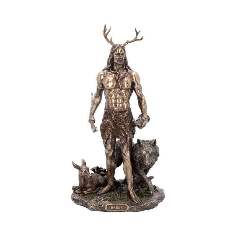 Herne and Animals Folklore Bronzed Figurine 30cm