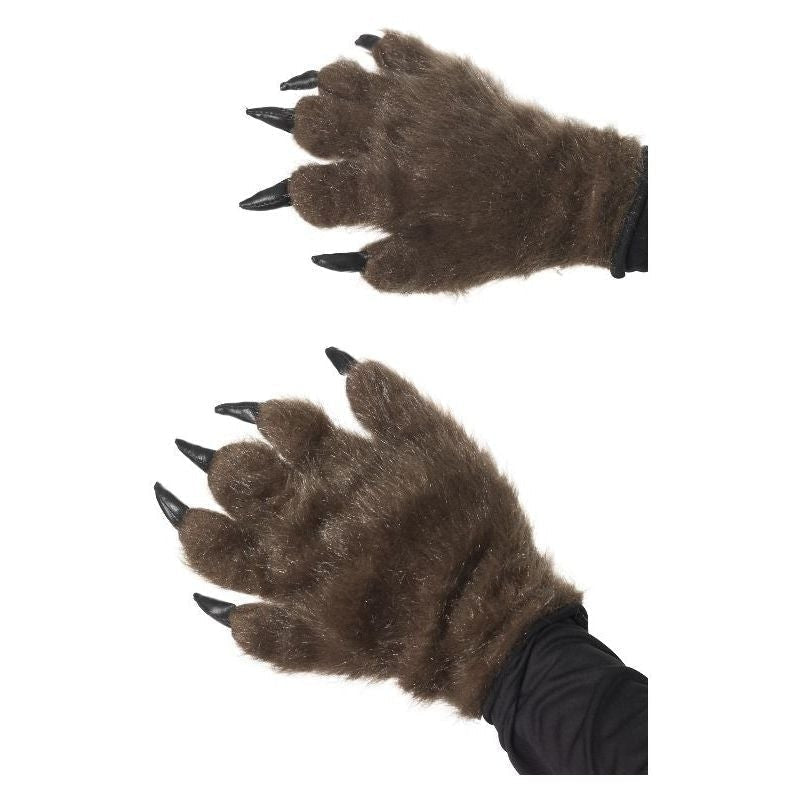 Hairy Monster Hands Adult Brown_2 