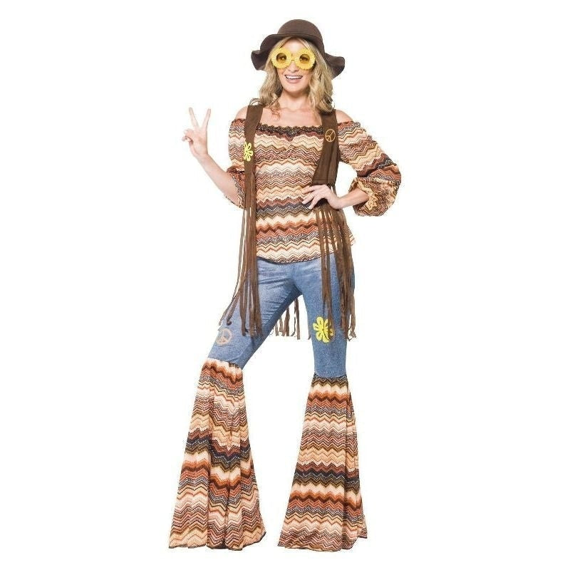 Harmony Hippie Costume Adult Orange_5 