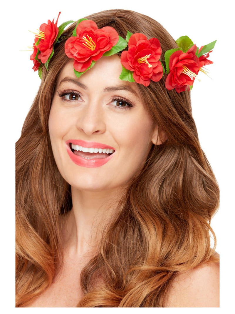 Hawaiian Flower Crown Red
