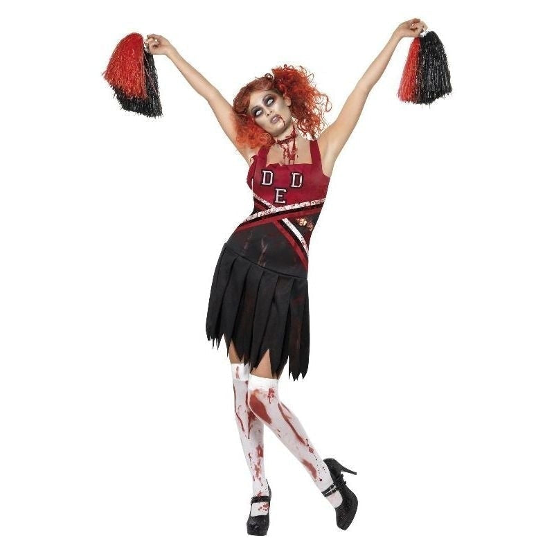 High School Horror Cheerleader Costume Adult Red Black_4 sm-32902S