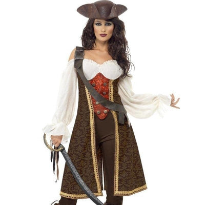 High Seas Pirate Wench Costume Adult Brown White_1 sm-26225X1