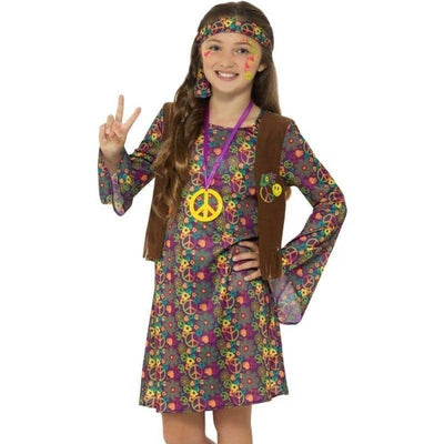 Hippie Girl Costume With Dress Child Multi_1 sm-49738L